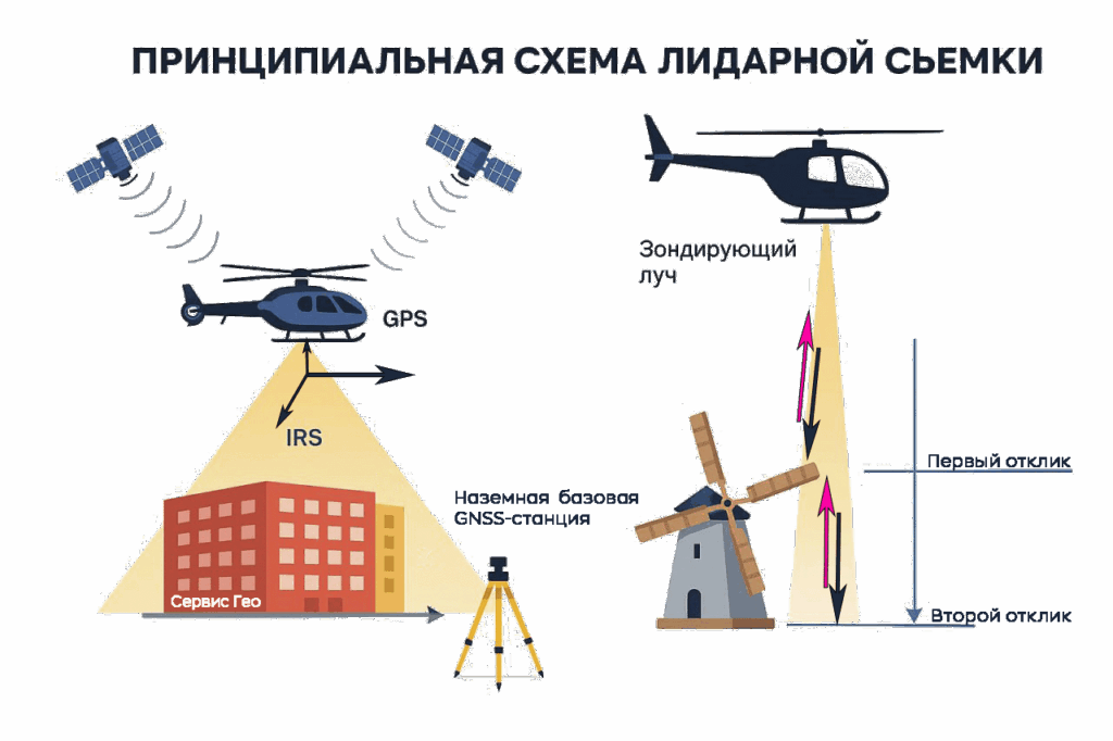 Схема лидарной съемки