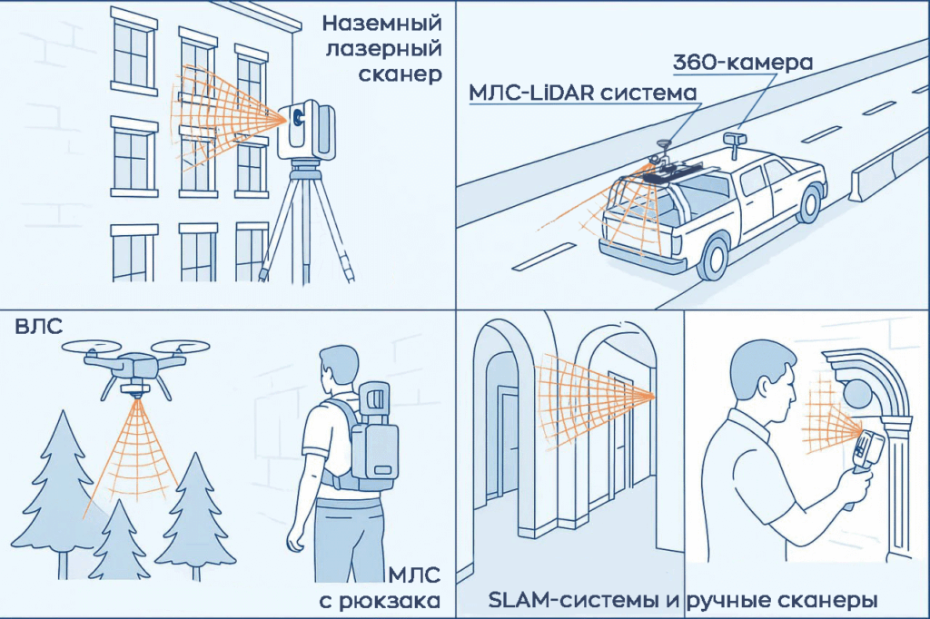 Виды лазерного сканирования